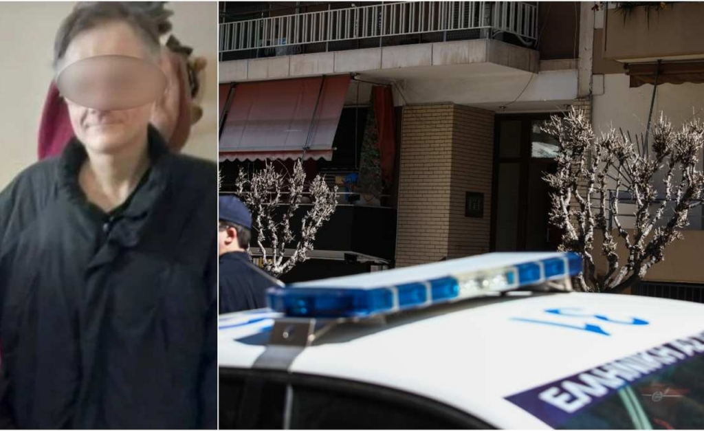 Αστυνομικοί ερευνούν την πρόσοψη σπιτιού στον Ζωγράφου, όπου αποκαλύφθηκε η μακάβρια Υπόθεση Ζωγράφου με τις δύο νεκρές γυναίκες.