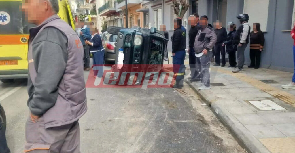 Τίτλος: Σοκαριστικό Τροχαίο στην Πάτρα: Τετραμελής Οικογένεια Απεγκλωβίστηκε με Βρώμικα Χώματα