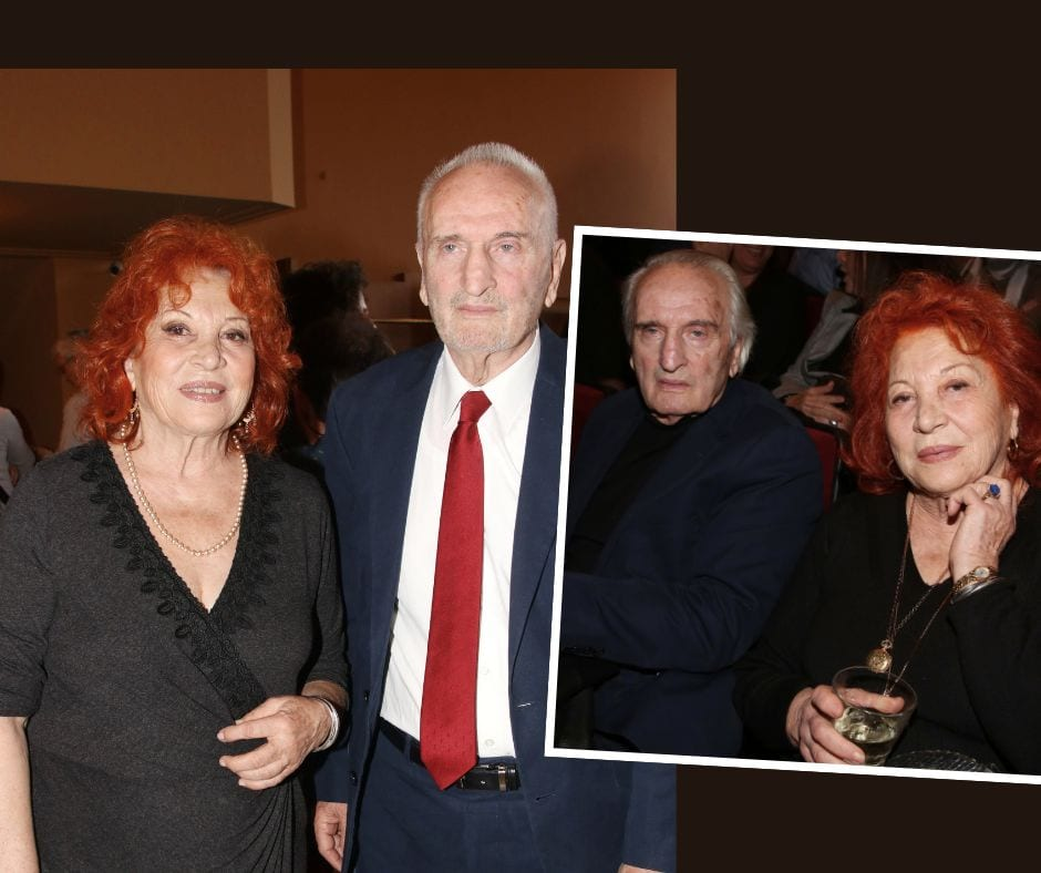 Η Χρυσούλα Διαβάτη και ο Νικήτας Τσακίρογλου σε μια στιγμή αγάπης και κατανάλωσης ενδιαφέροντος.