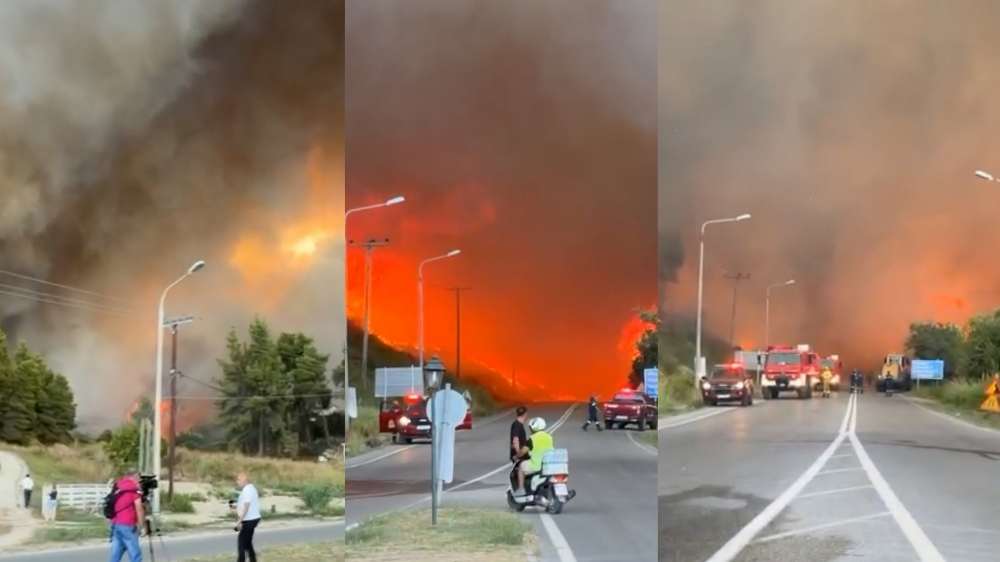 Πυρκαγιά Χαλκιδική: Μαίνεται η Φωτιά – Εκκενώνονται Φούρκα και Σίβηρη